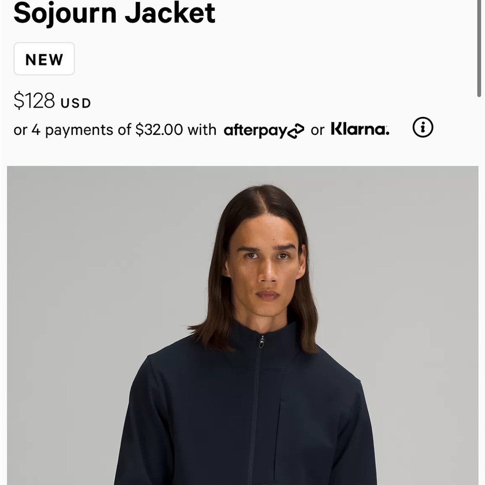 Lululemon XS True navy Sojourn jacket